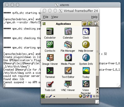 Qtopia on Mac OS X